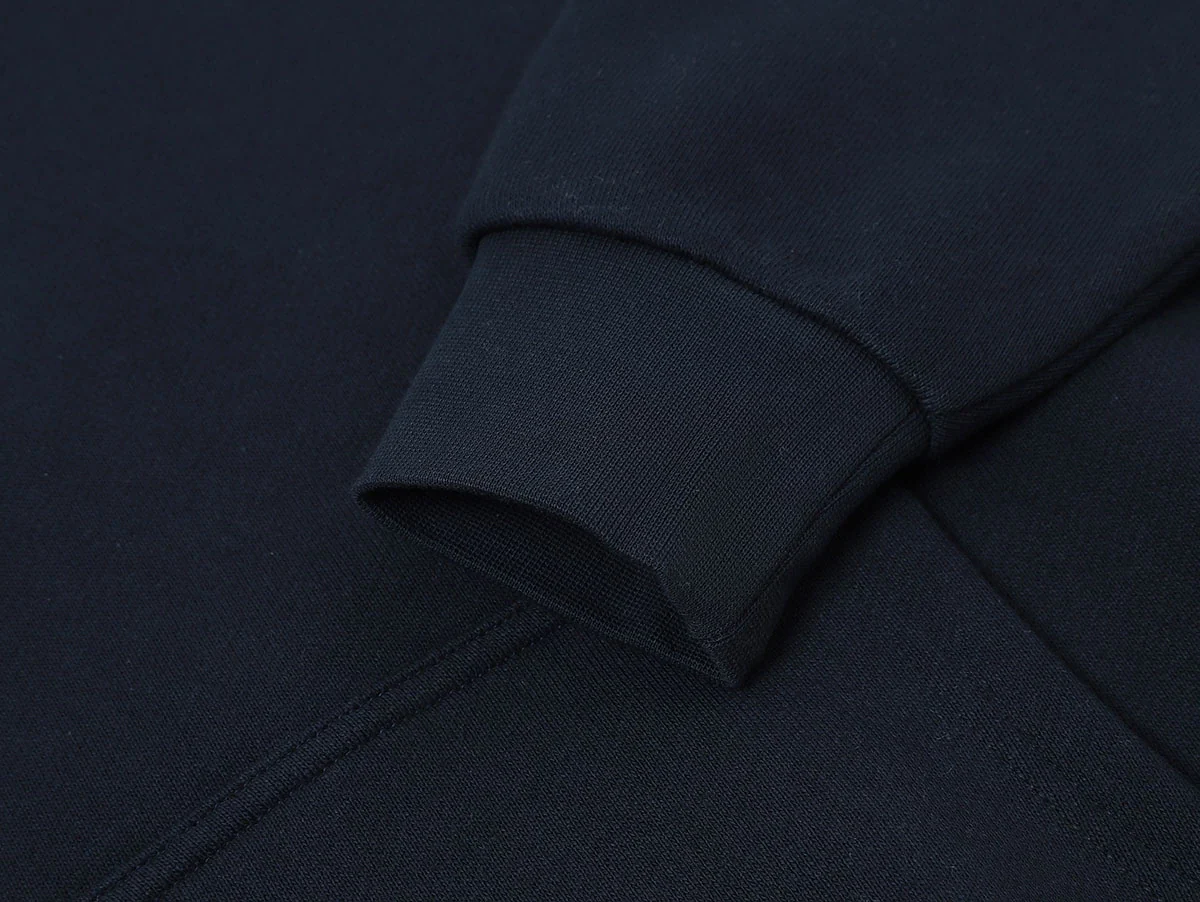 520 GSM BOXY CROPPED FIT ’NAVY BLUE' HOODIE - Image 4
