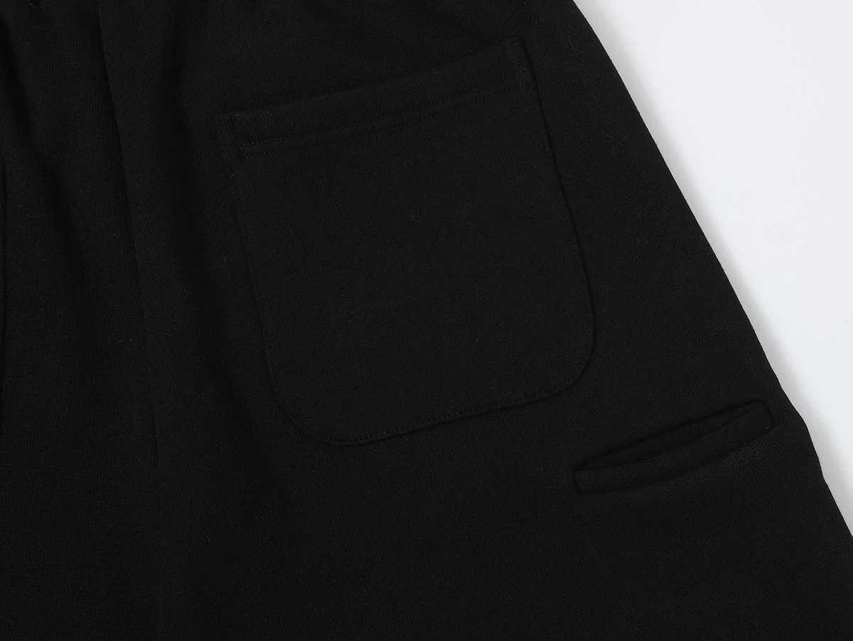 520 GSM COZEY BAGGY 'BLACK' SHORTS - Image 7