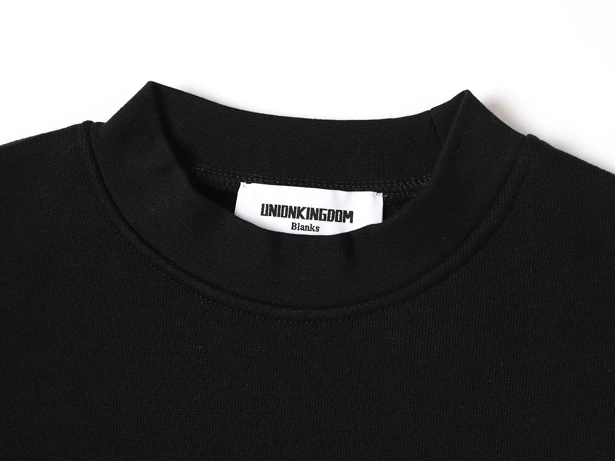 520 GSM BOXY CROPPED FIT 'BLACK' CREWNECK - Image 3
