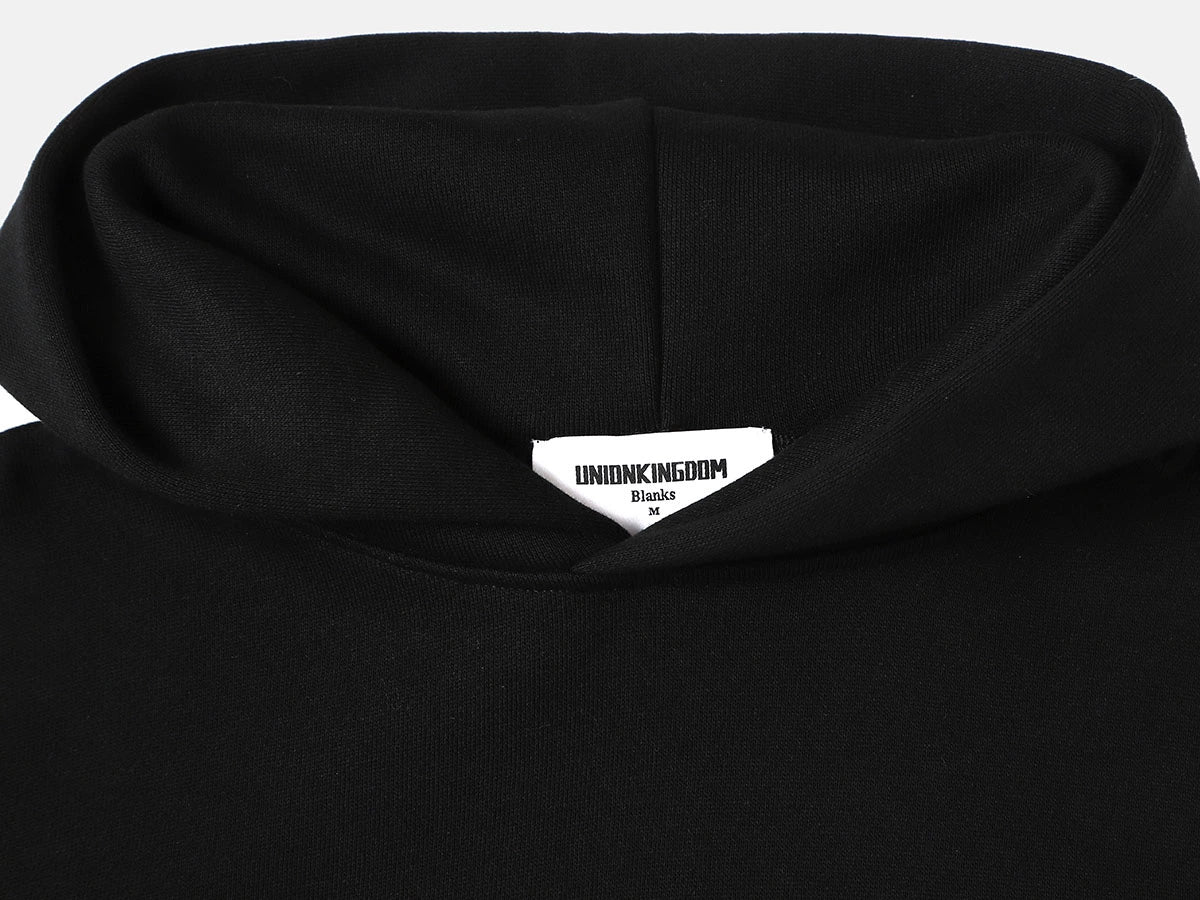 520 GSM BOXY CROPPED FIT 'BLACK' HOODIE - Image 3