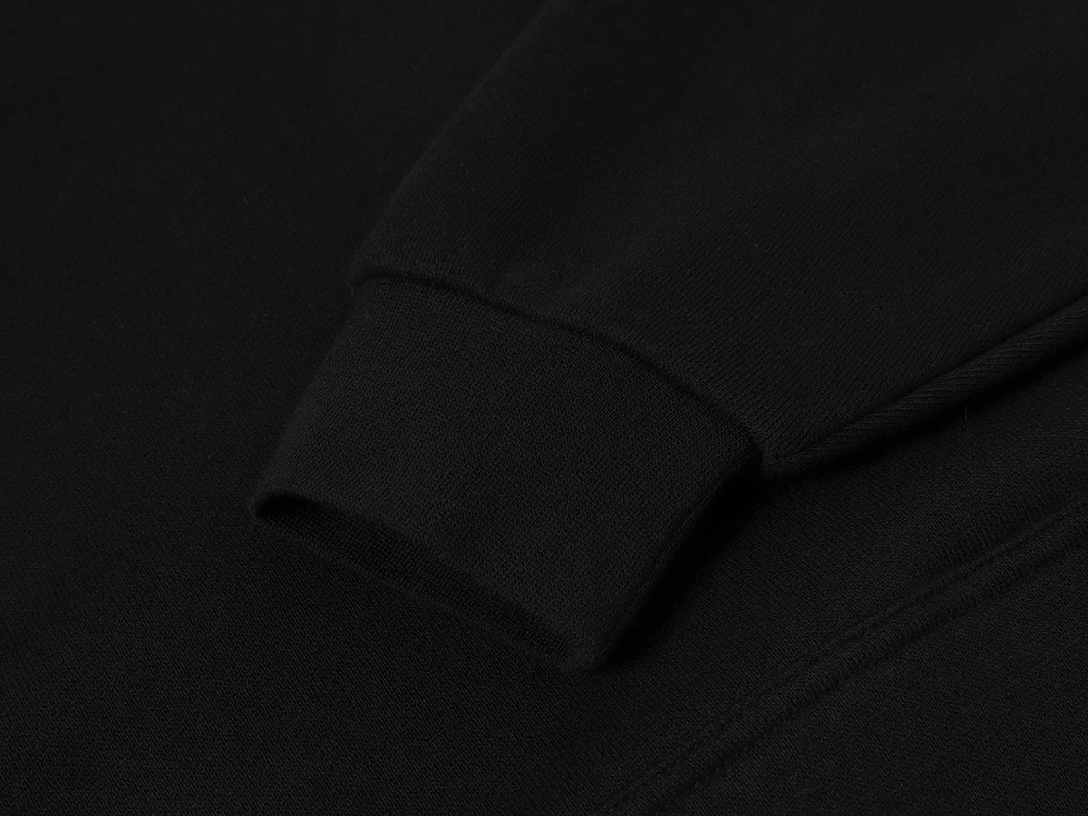 520 GSM BOXY CROPPED FIT 'BLACK' HOODIE - Image 4