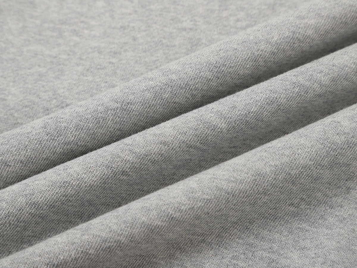 520 GSM BOXY CROPPED FIT 'FLOWER GRAY' ZIP-UP HOODIE - Image 5
