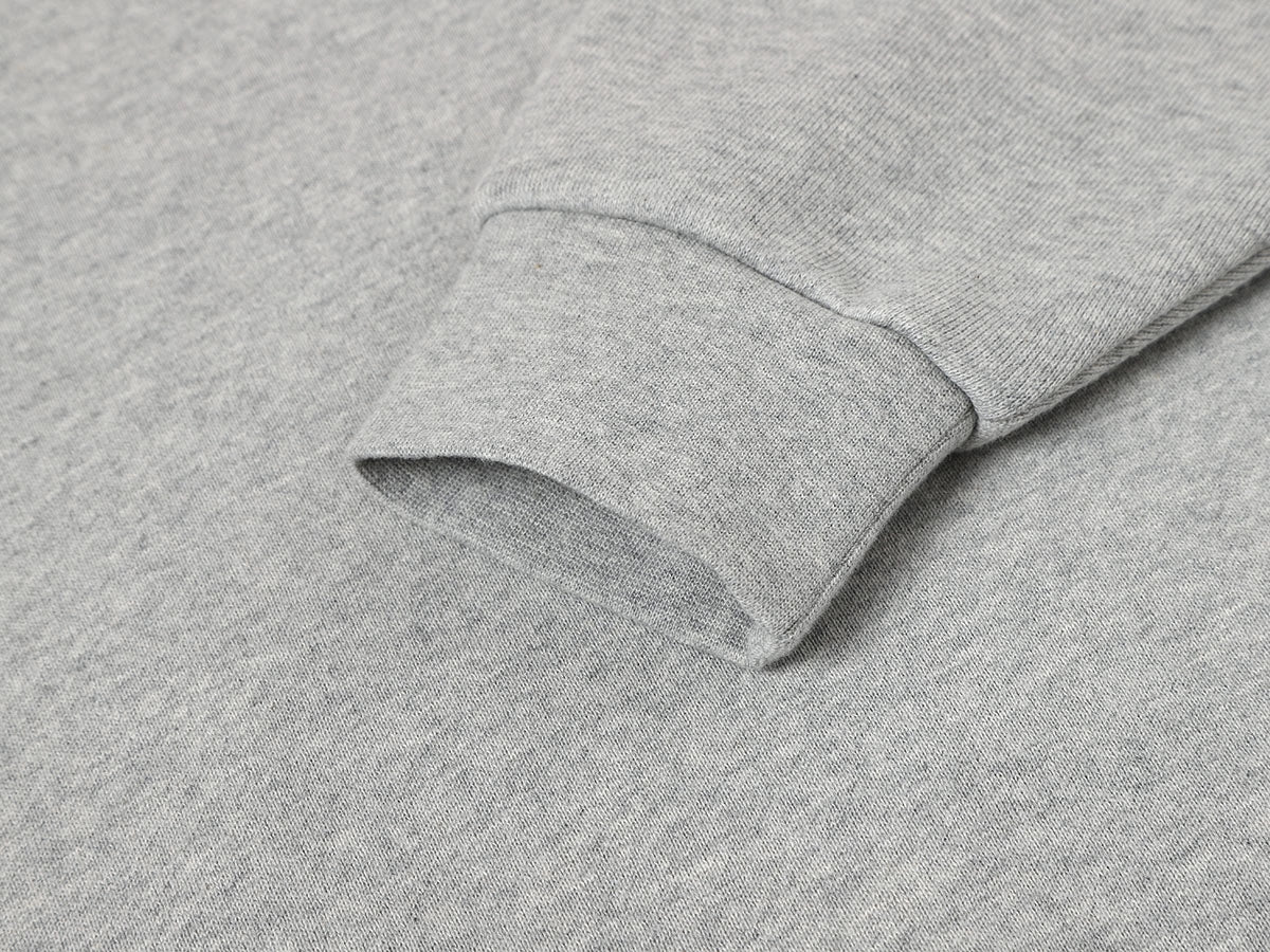 520 GSM BOXY CROPPED FIT 'FLOWER GRAY' CREWNECK - Image 3