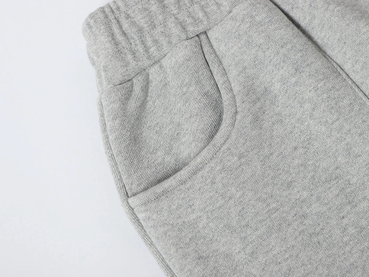 520 GSM COZY BAGGY 'FLOWER GRAY' STRAIGHT PANTS - Image 4