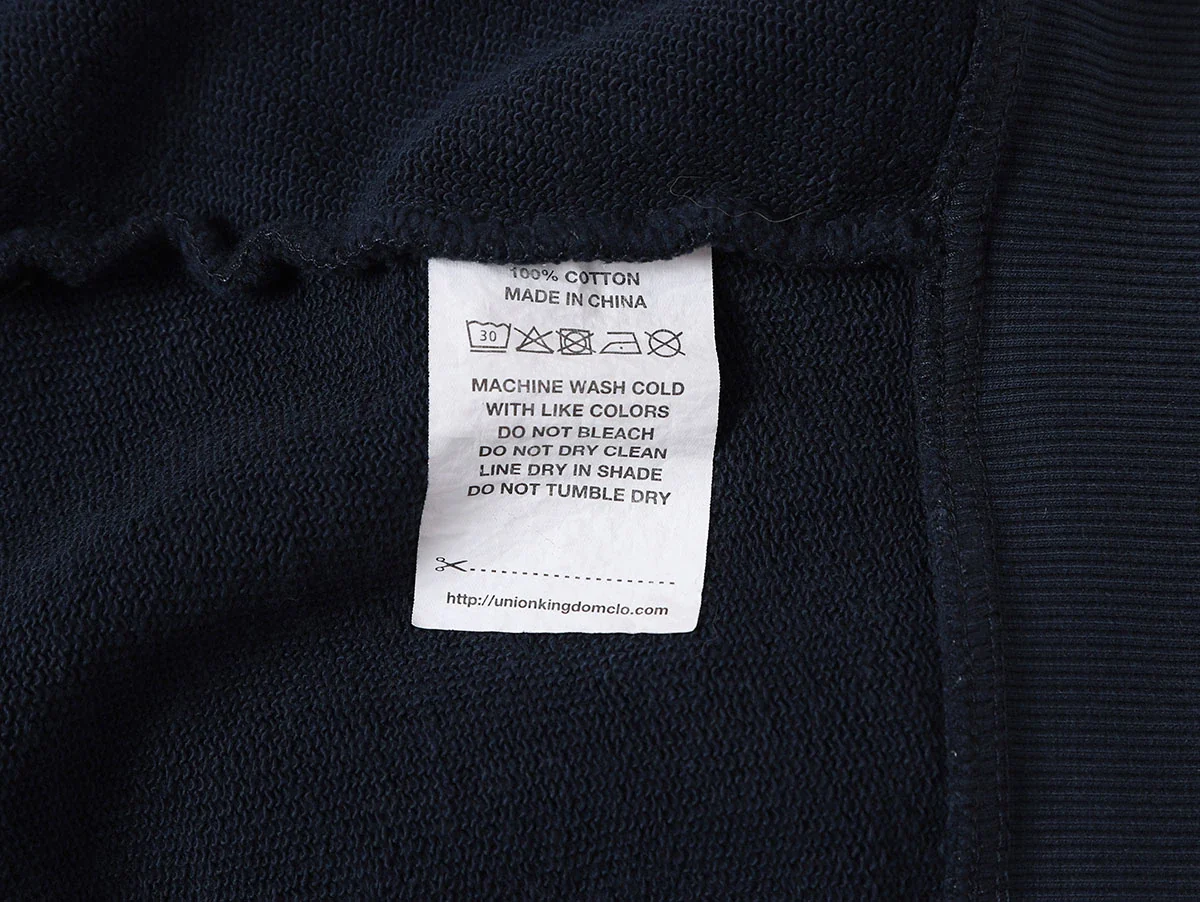 550 GSM CROPPED FIT 'WASHED NAVY BLUE' ZIP-UP HOODIE - Image 8