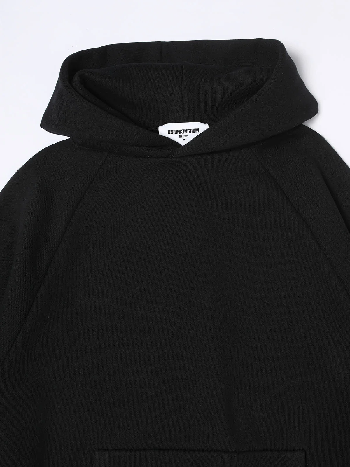 600 GSM RAGLAN CROPPED FIT 'BLACK' HOODIE - Image 7