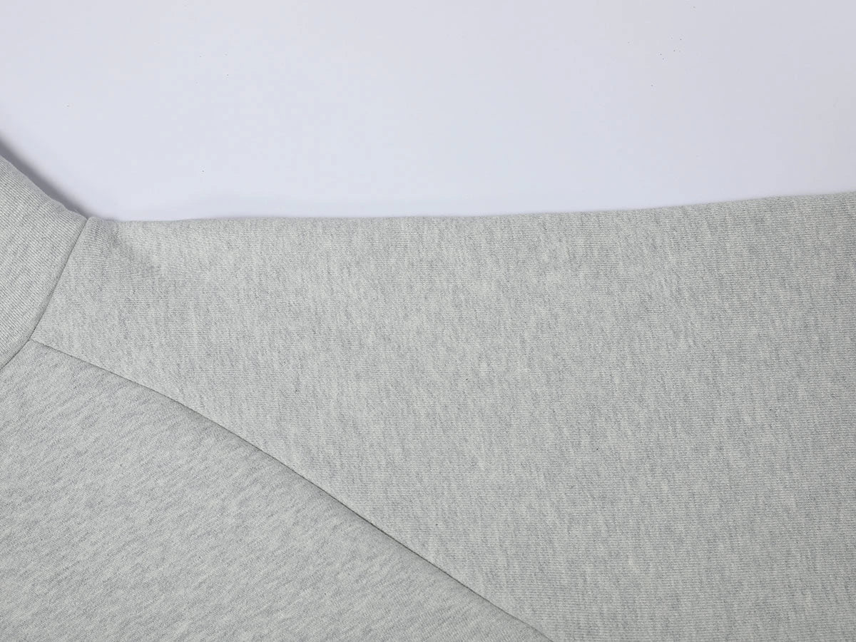 600 GSM RAGLAN CROPPED FIT 'FLOWER GRAY' HOODIE - Image 3