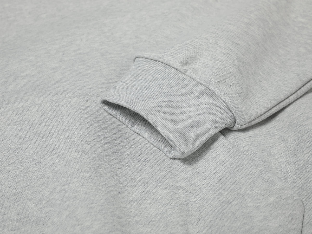 600 GSM RAGLAN CROPPED FIT 'FLOWER GRAY' HOODIE - Image 4