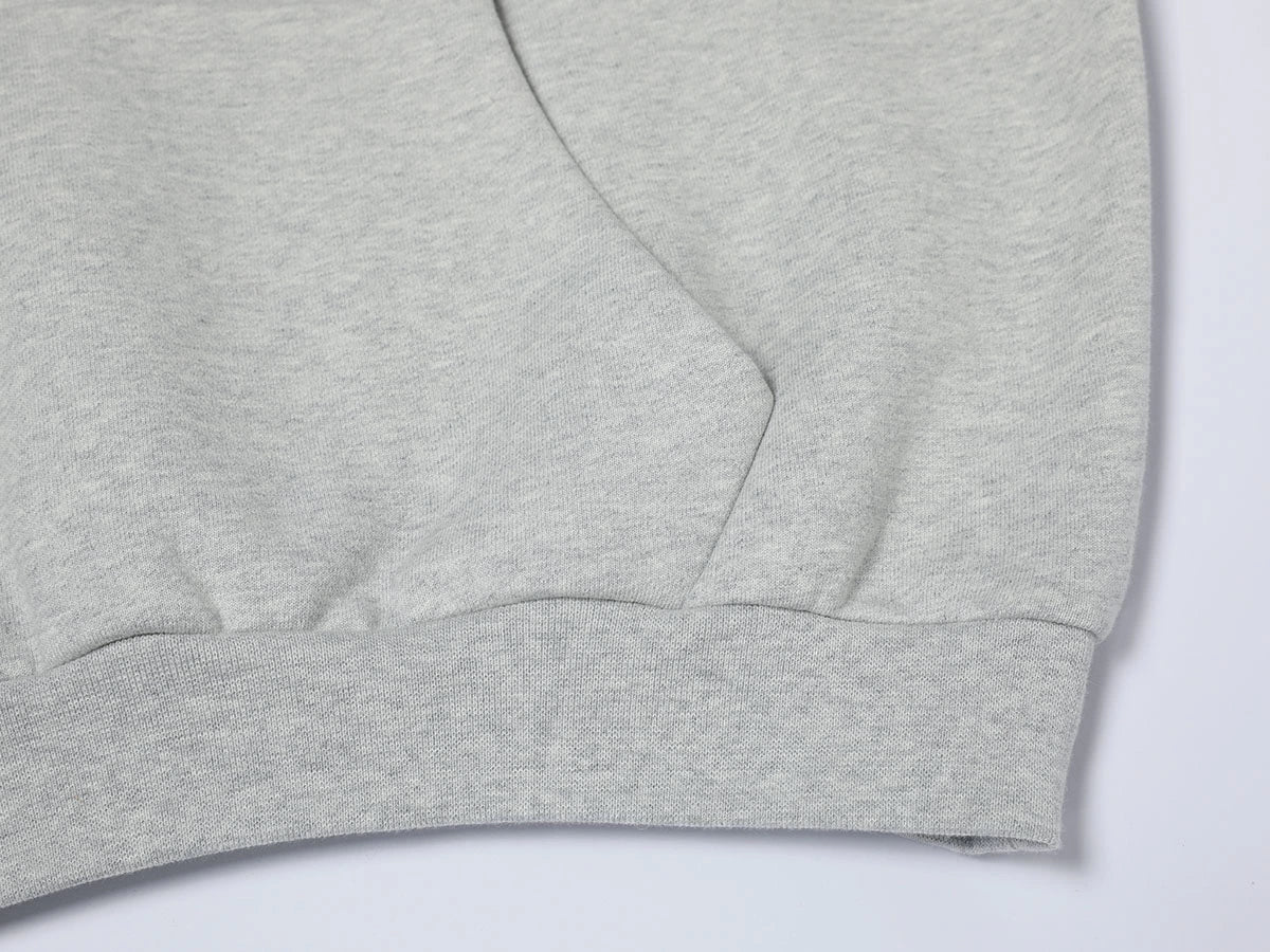 600 GSM RAGLAN CROPPED FIT 'FLOWER GRAY' HOODIE - Image 5
