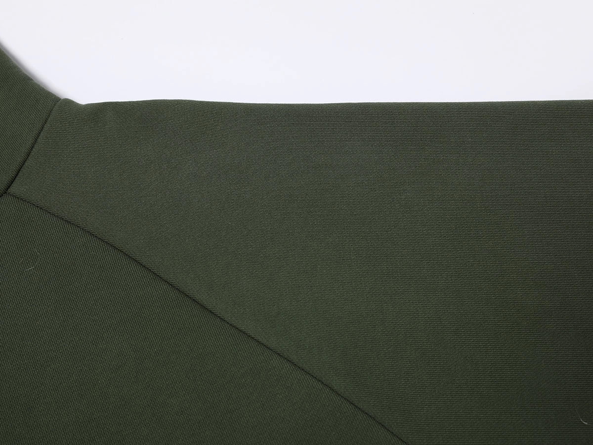 600 GSM RAGLAN CROPPED FIT 'OLIVE' HOODIE - Image 3