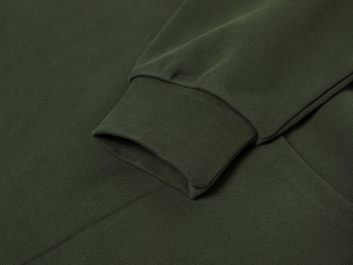 600 GSM RAGLAN CROPPED FIT 'OLIVE' HOODIE - Image 4