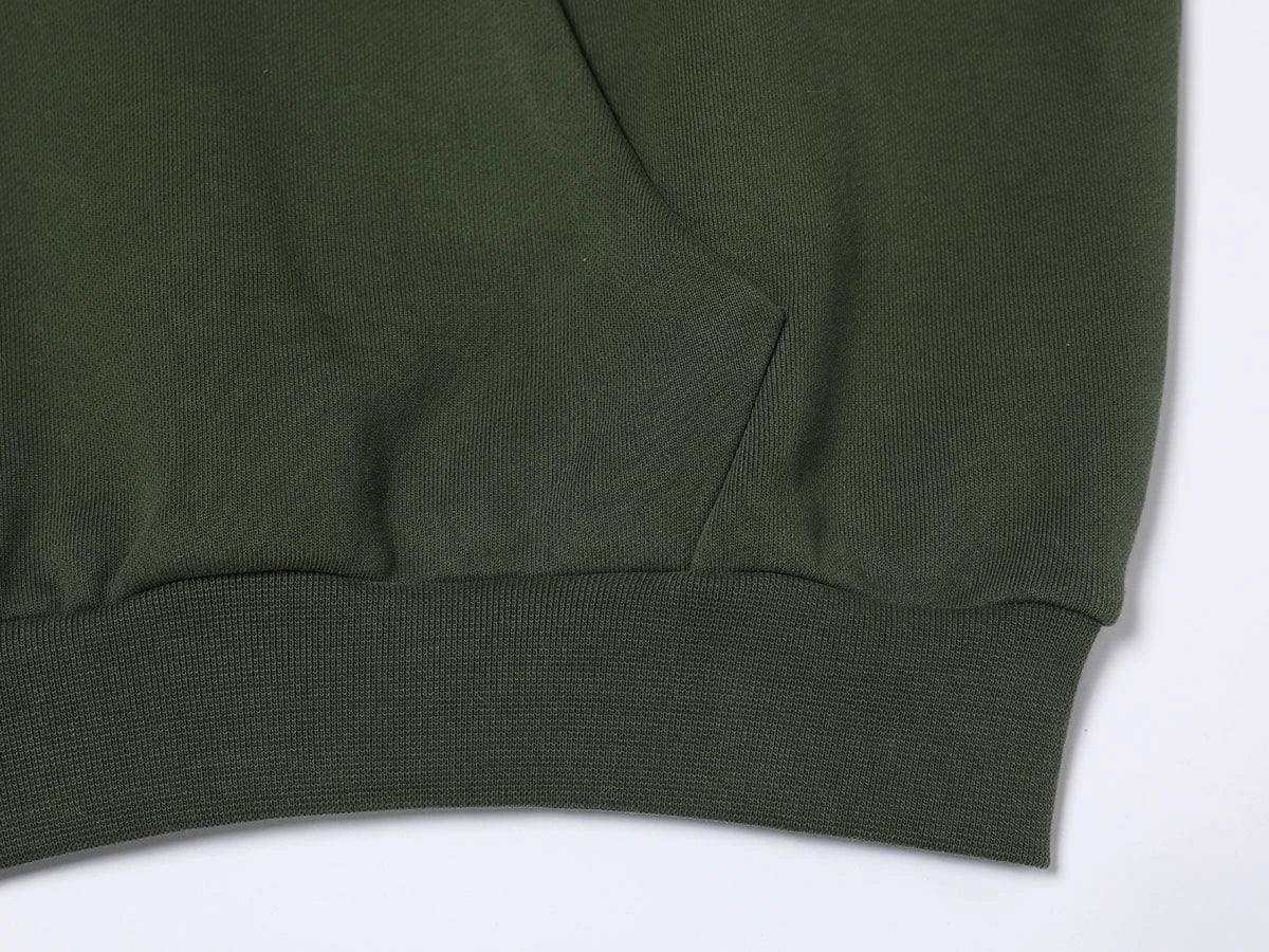 600 GSM RAGLAN CROPPED FIT 'OLIVE' HOODIE - Image 5