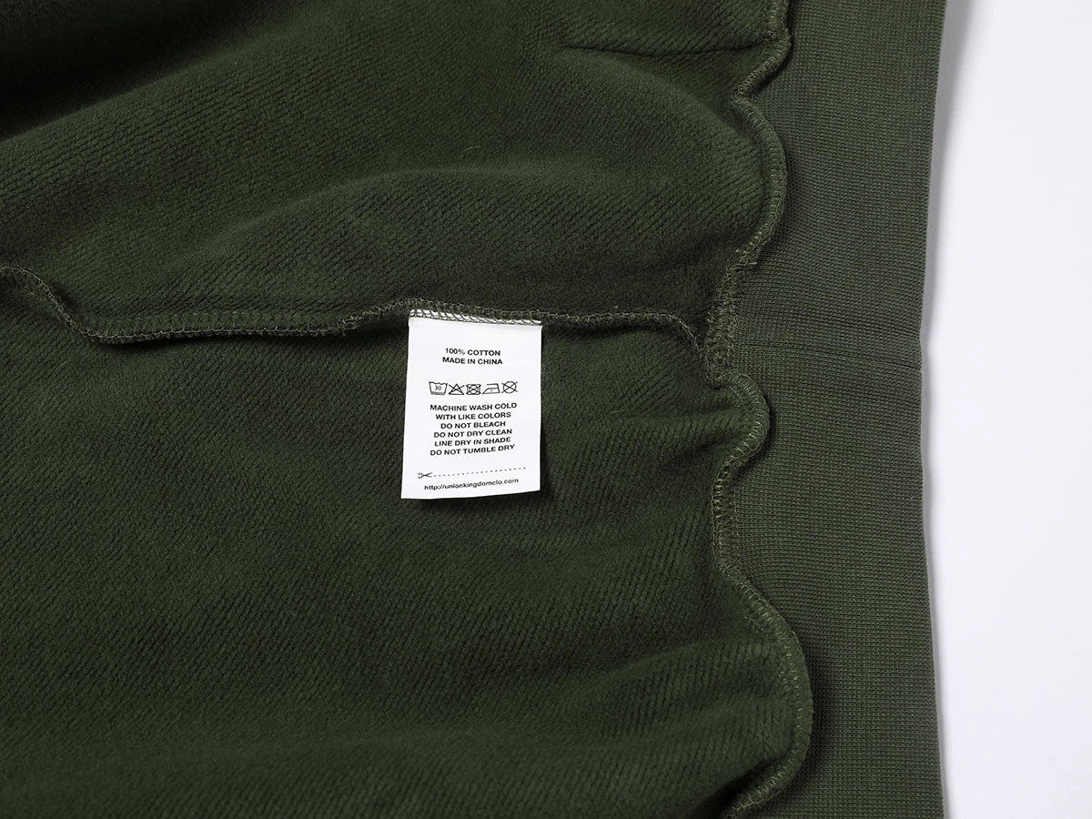600 GSM RAGLAN CROPPED FIT 'OLIVE' HOODIE - Image 7