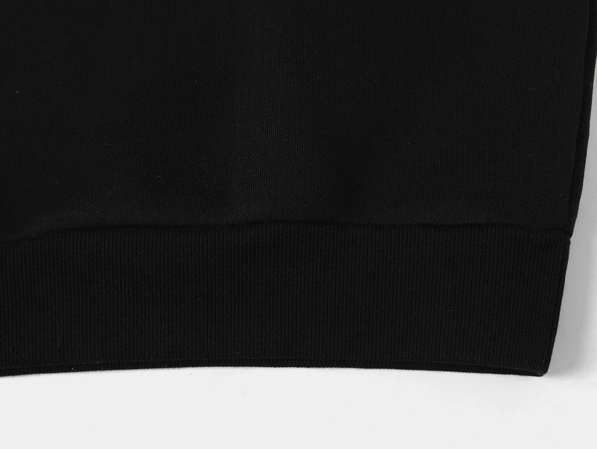 630 GSM BOXY CROPPED FIT QUARTER-ZIP 'BLACK’ SWEATER - Image 6