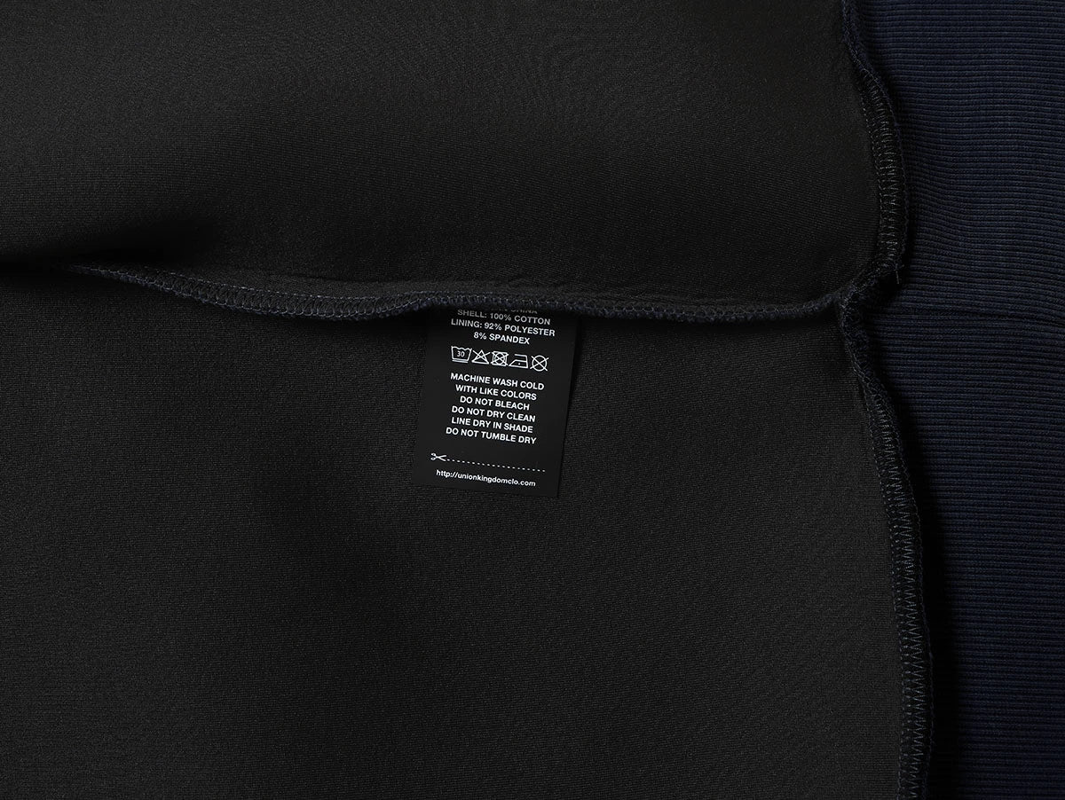 630 GSM BOXY CROPPED FIT QUARTER-ZIP 'NAVY BLUE’ SWEATER - Image 7