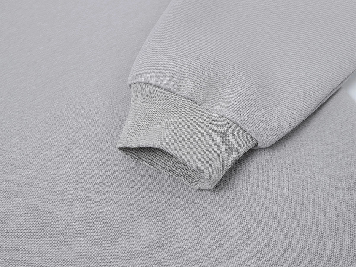 630 GSM BOXY CROPPED FIT 'ARCTIC GRAY' CREWNECK - Image 3