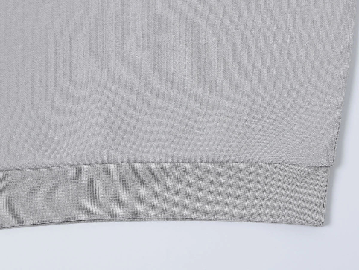 630 GSM BOXY CROPPED FIT 'ARCTIC GRAY' CREWNECK - Image 4