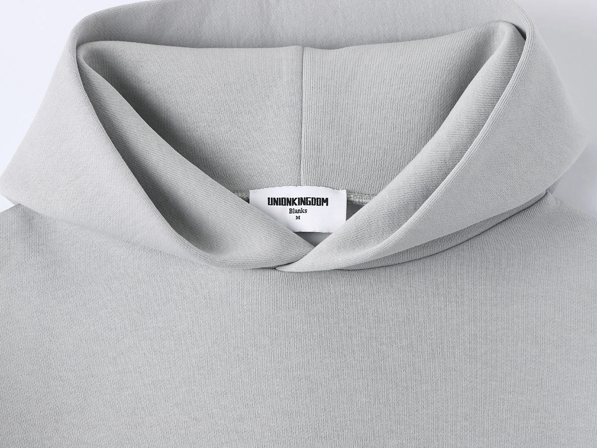 630 GSM BOXY CROPPED FIT 'ARCTIC GRAY' HOODIE - Image 3