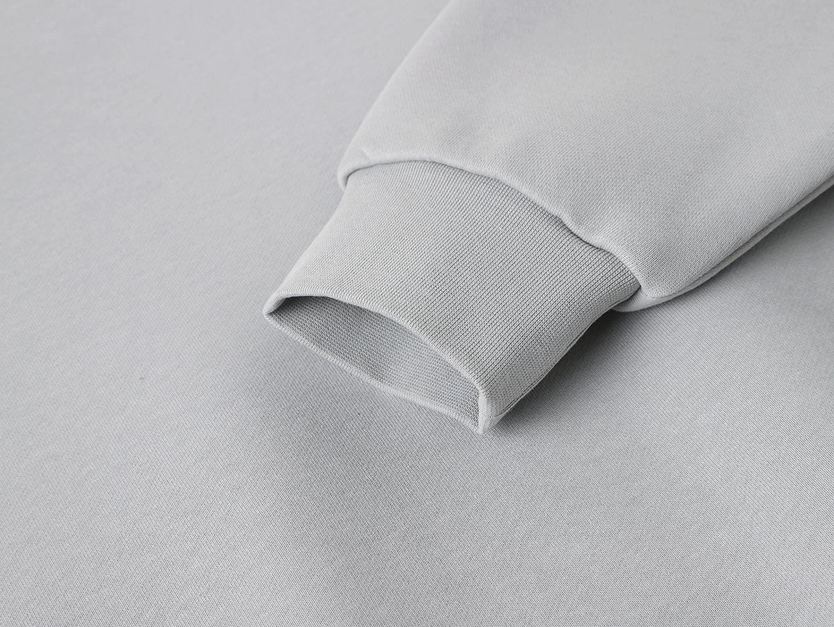 630 GSM BOXY CROPPED FIT 'ARCTIC GRAY' HOODIE - Image 4