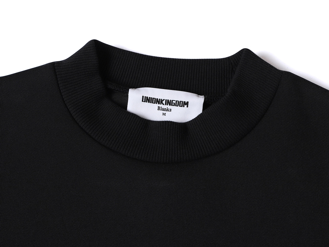 630 GSM BOXY CROPPED FIT 'BLACK' CREWNECK - Image 3