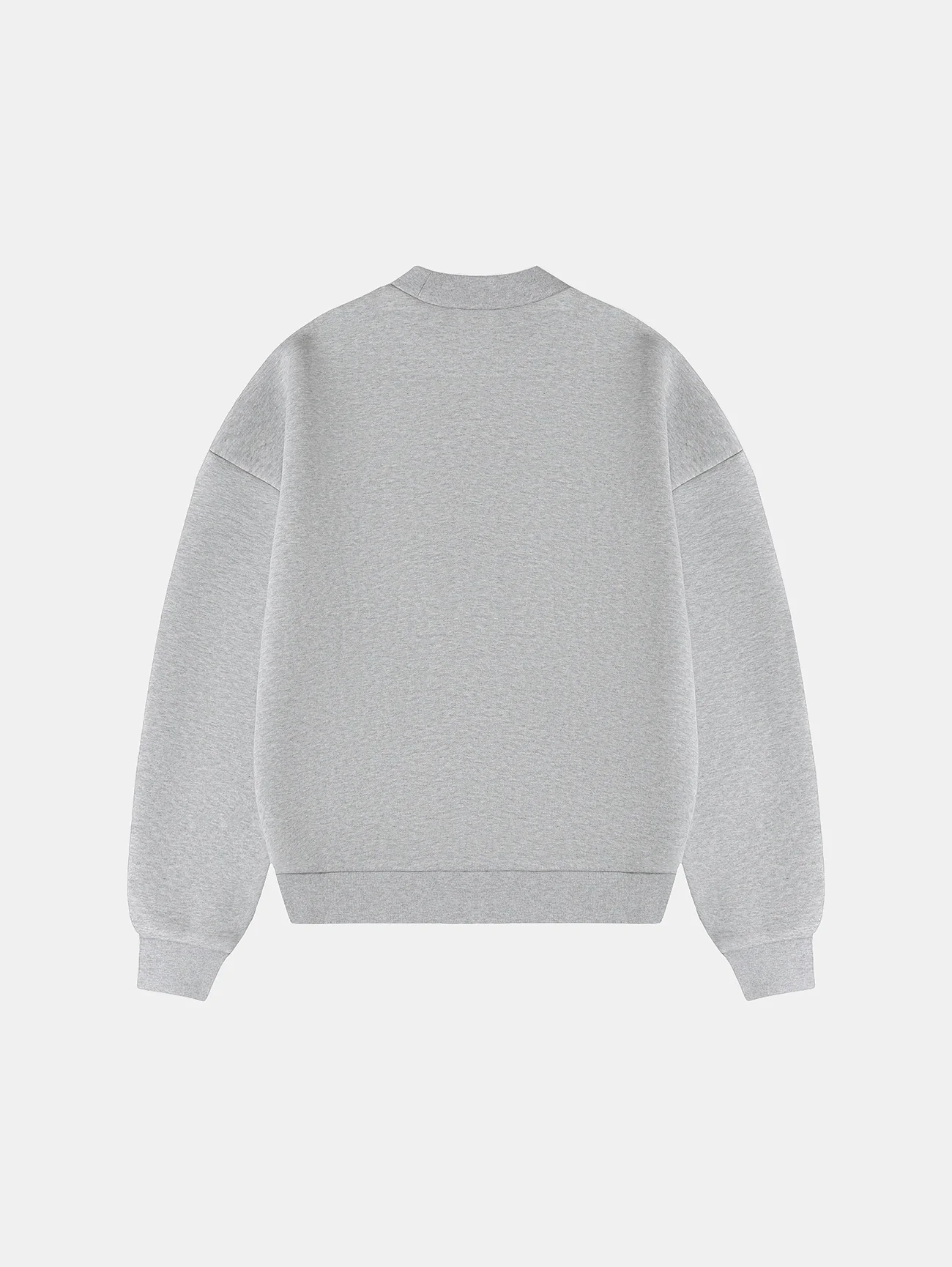 630 GSM BOXY CROPPED FIT 'FLOWER GRAY' CREWNECK - Image 2