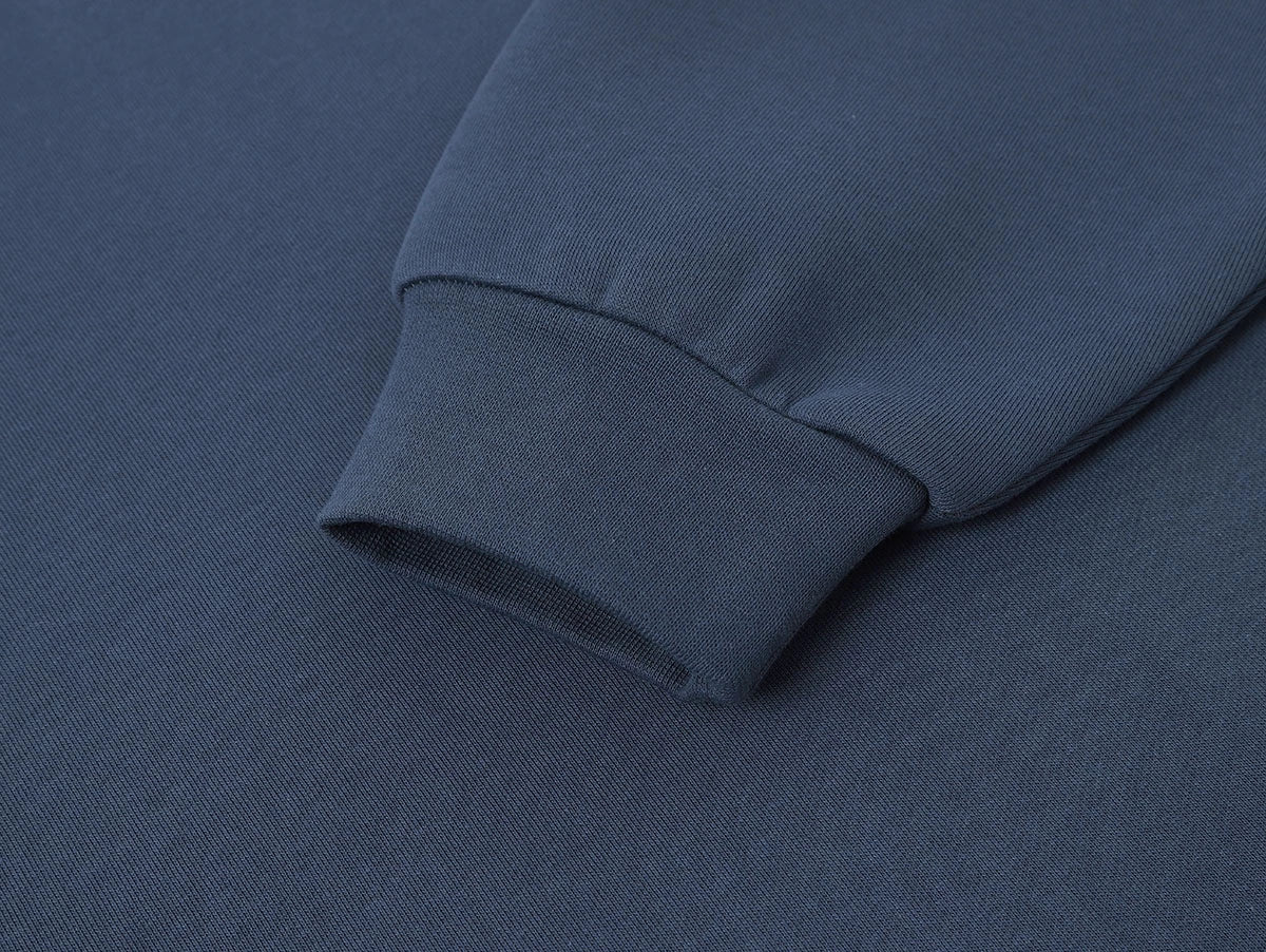 630 GSM BOXY CROPPED FIT 'GRAY BLUE' CREWNECK - Image 3
