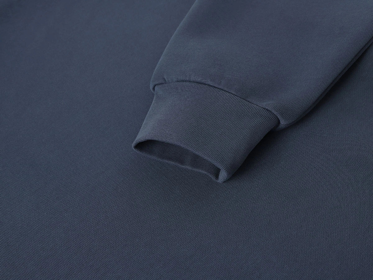 630 GSM BOXY CROPPED FIT 'GRAY BULE' HOODIE - Image 4