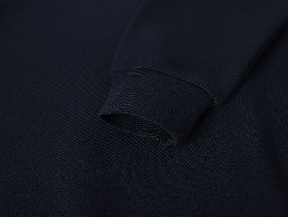 630 GSM BOXY CROPPED FIT 'NAVY BLUE' HOODIE - Image 4