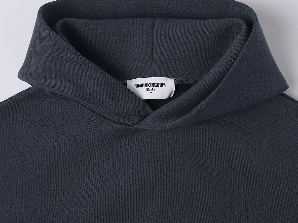 630 GSM BOXY CROPPED FIT 'STONE COAL' HOODIE - Image 4