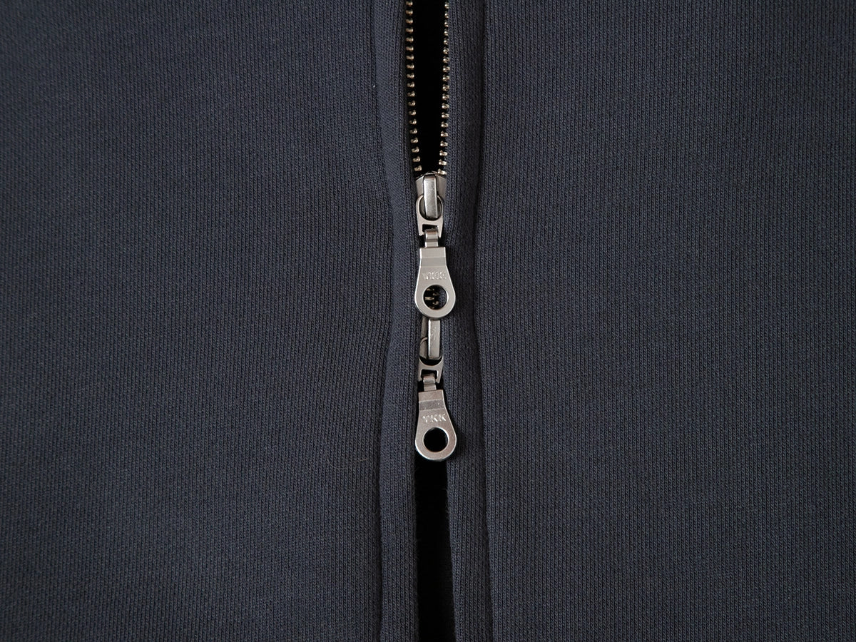 630 GSM BOXY CROPPED FIT 'STONE COAL' ZIP-UP HOODIE - Image 3
