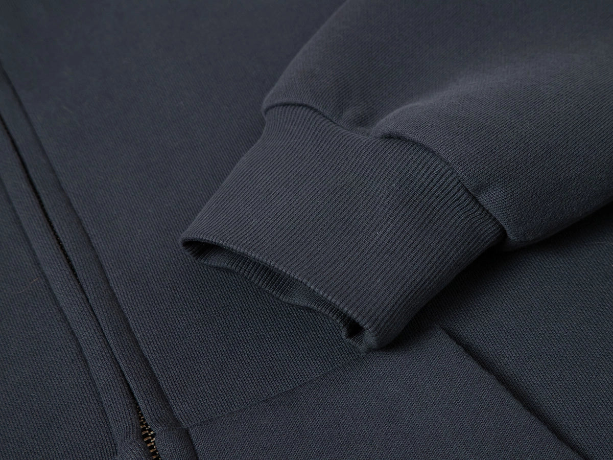 630 GSM BOXY CROPPED FIT 'STONE COAL' ZIP-UP HOODIE - Image 5