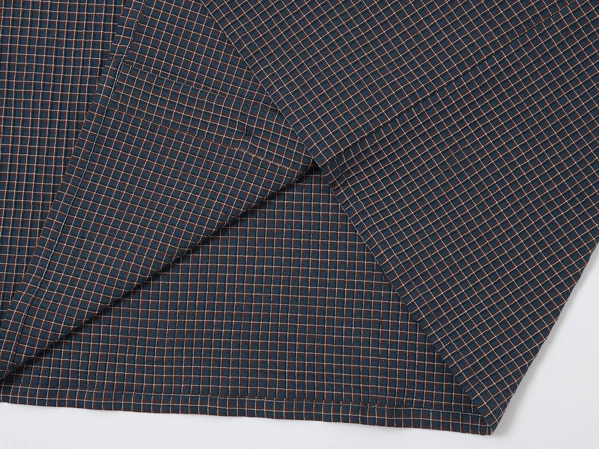 BOXY CROPPED FIT 'NAVY' PLAID SHIRT - Image 5