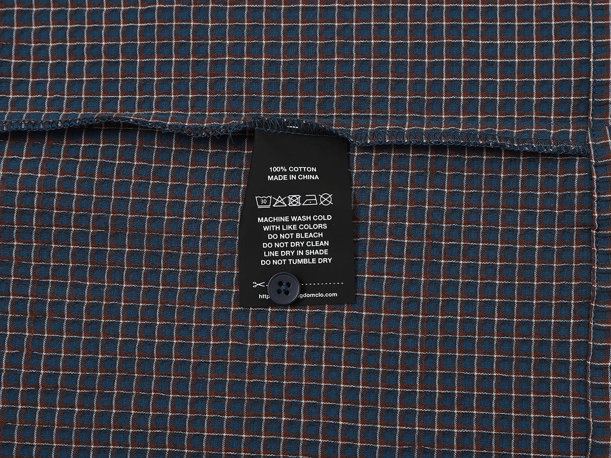 BOXY CROPPED FIT 'NAVY' PLAID SHIRT - Image 8