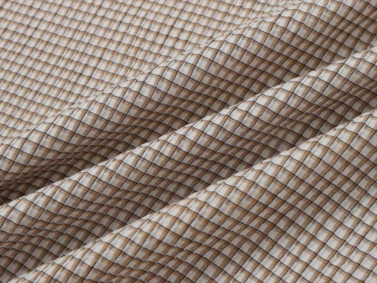 BOXY CROPPED FIT 'BEIGE' PLAID SHIRT - Image 6