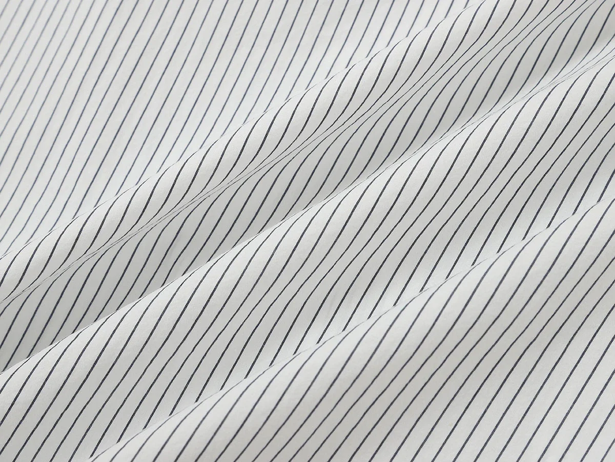 BOXY CROPPED 'WHITE' STRIPED LONG-SLEEVE SHIRT - Image 6
