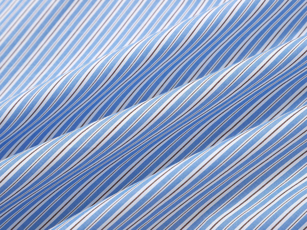 BOXY CROPPED 'BLUE' STRIPED LONG-SLEEVE SHIRT - Image 8