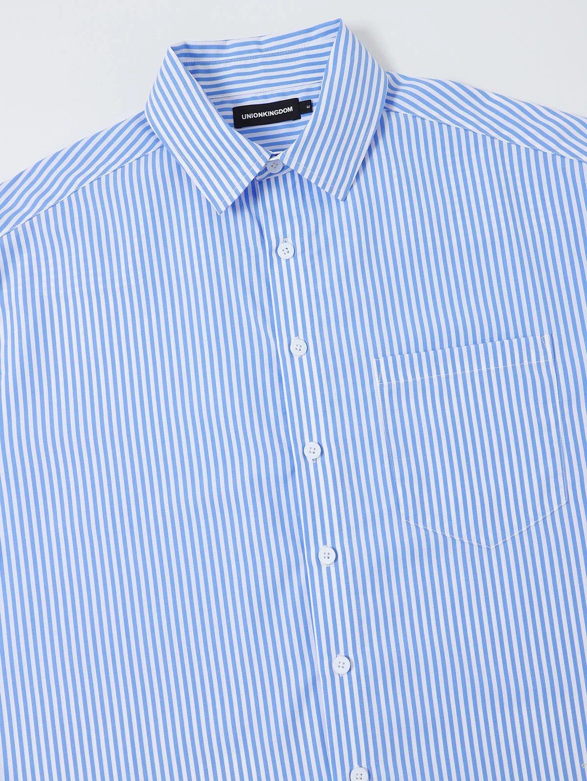 BOXY CROPPED 'BLUE' STRIPED SHIRT - Image 9