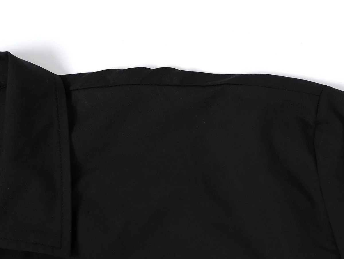 BOXY CROPPED FIT 'BLACK' CUBAN SHIRT - Image 3