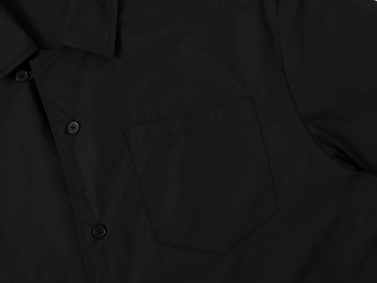 BOXY CROPPED FIT 'BLACK' CUBAN SHIRT - Image 4