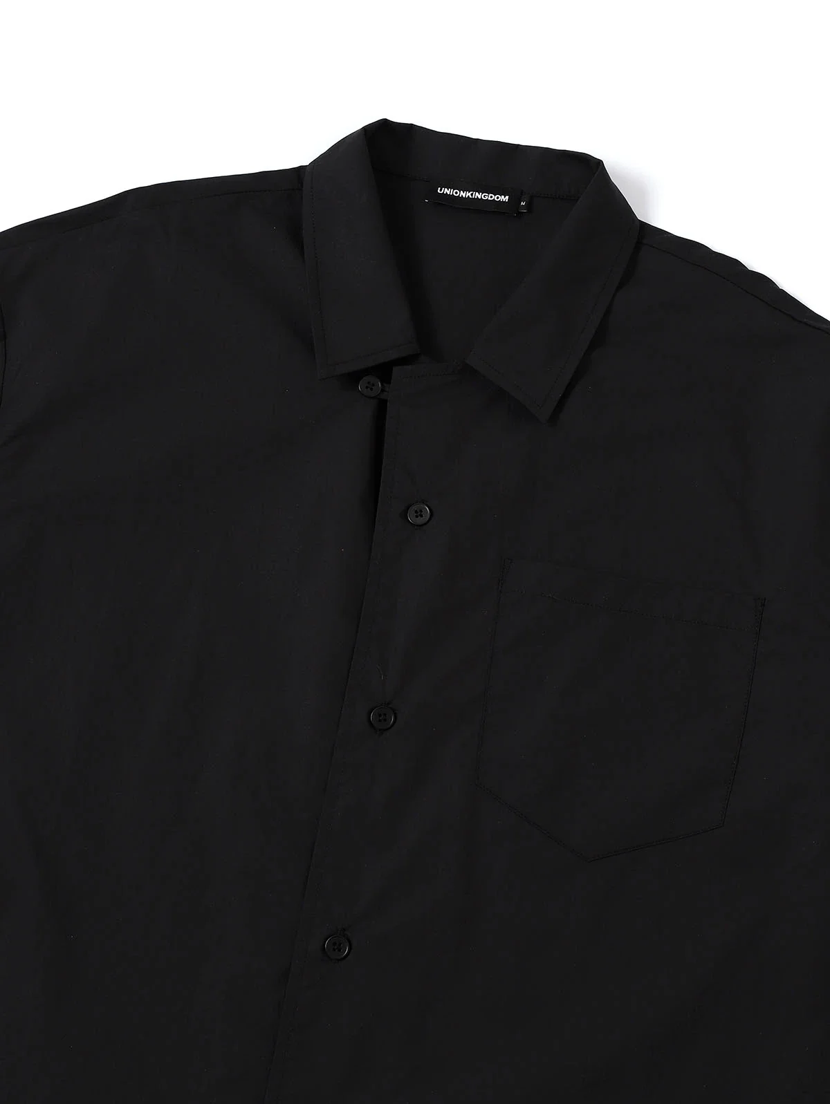 BOXY CROPPED FIT 'BLACK' CUBAN SHIRT - Image 7