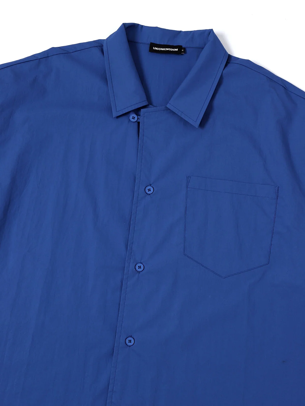 BOXY CROPPED FIT 'BLUE' CUBAN SHIRT - Image 3
