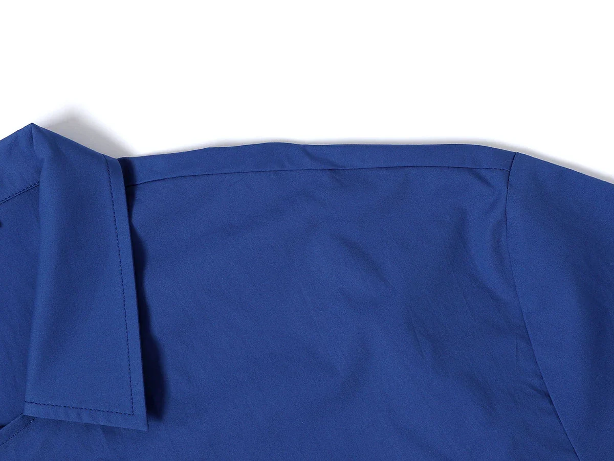 BOXY CROPPED FIT 'BLUE' CUBAN SHIRT - Image 4