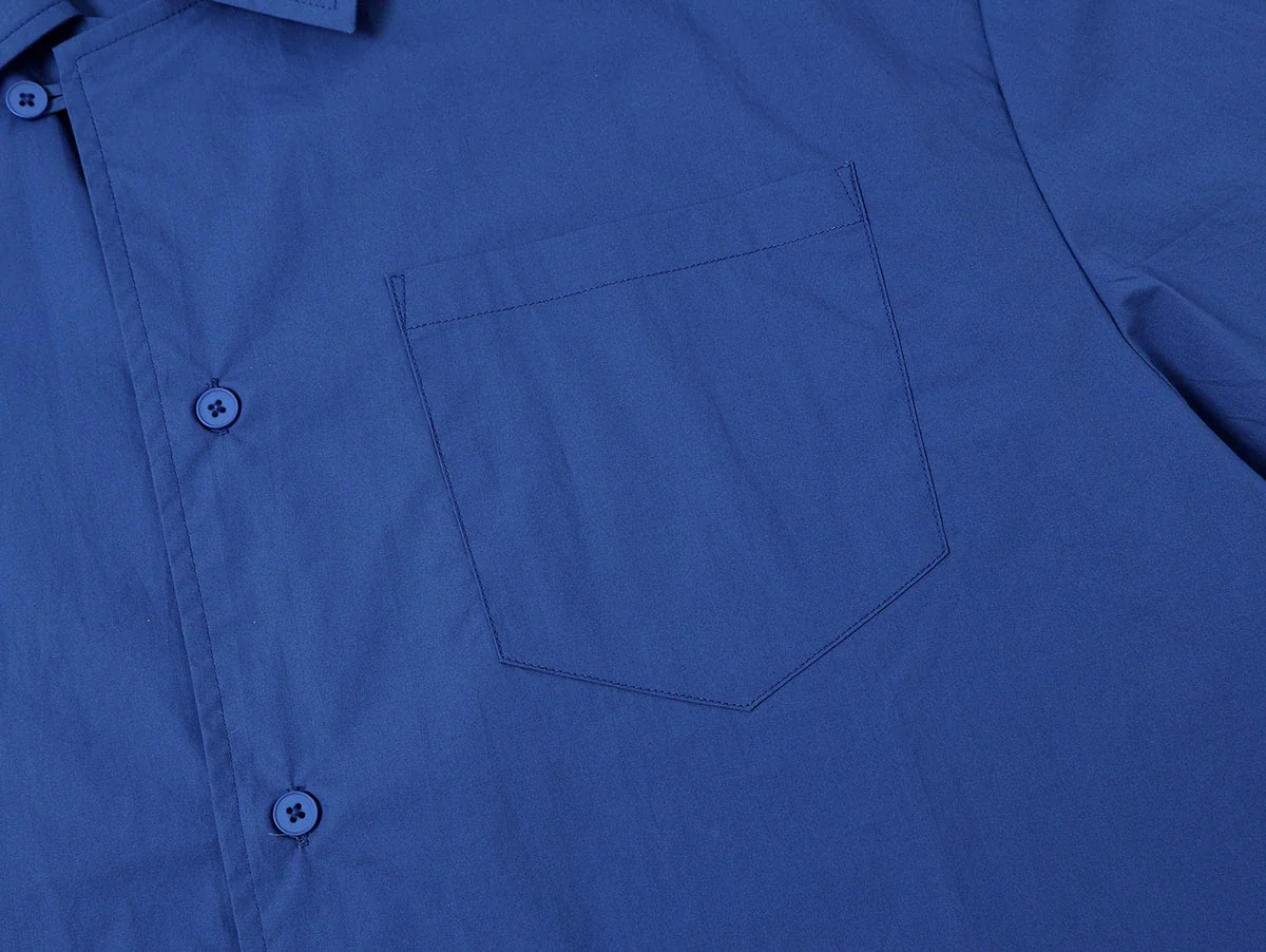 BOXY CROPPED FIT 'BLUE' CUBAN SHIRT - Image 5