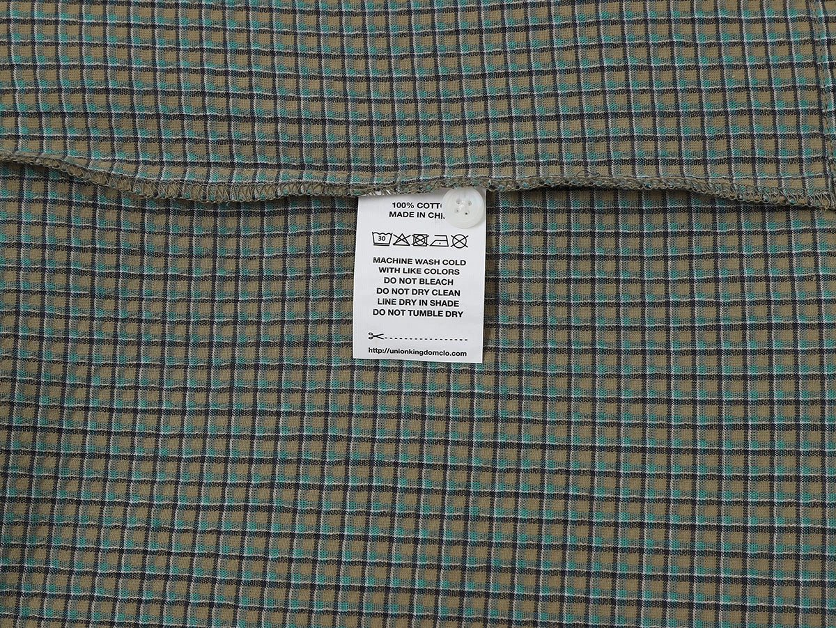 BOXY CROPPED FIT 'GREEN' PLAID SHIRT - Image 8