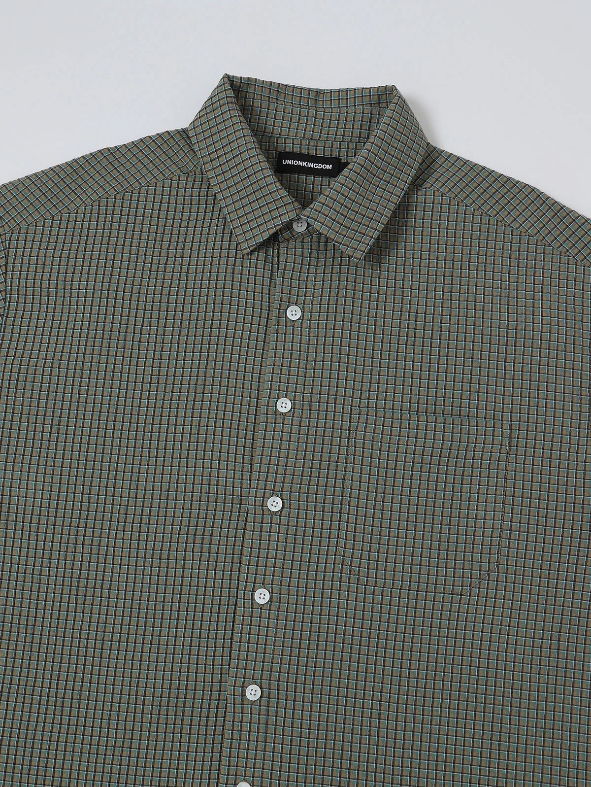 BOXY CROPPED FIT 'GREEN' PLAID SHIRT - Image 9