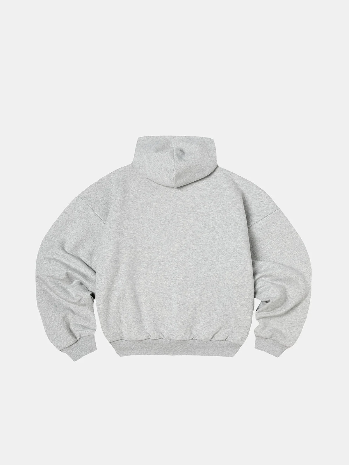 1000 GSM DOUBLE-LAYER 'FLOWER GRAY' HOODIE - Image 3