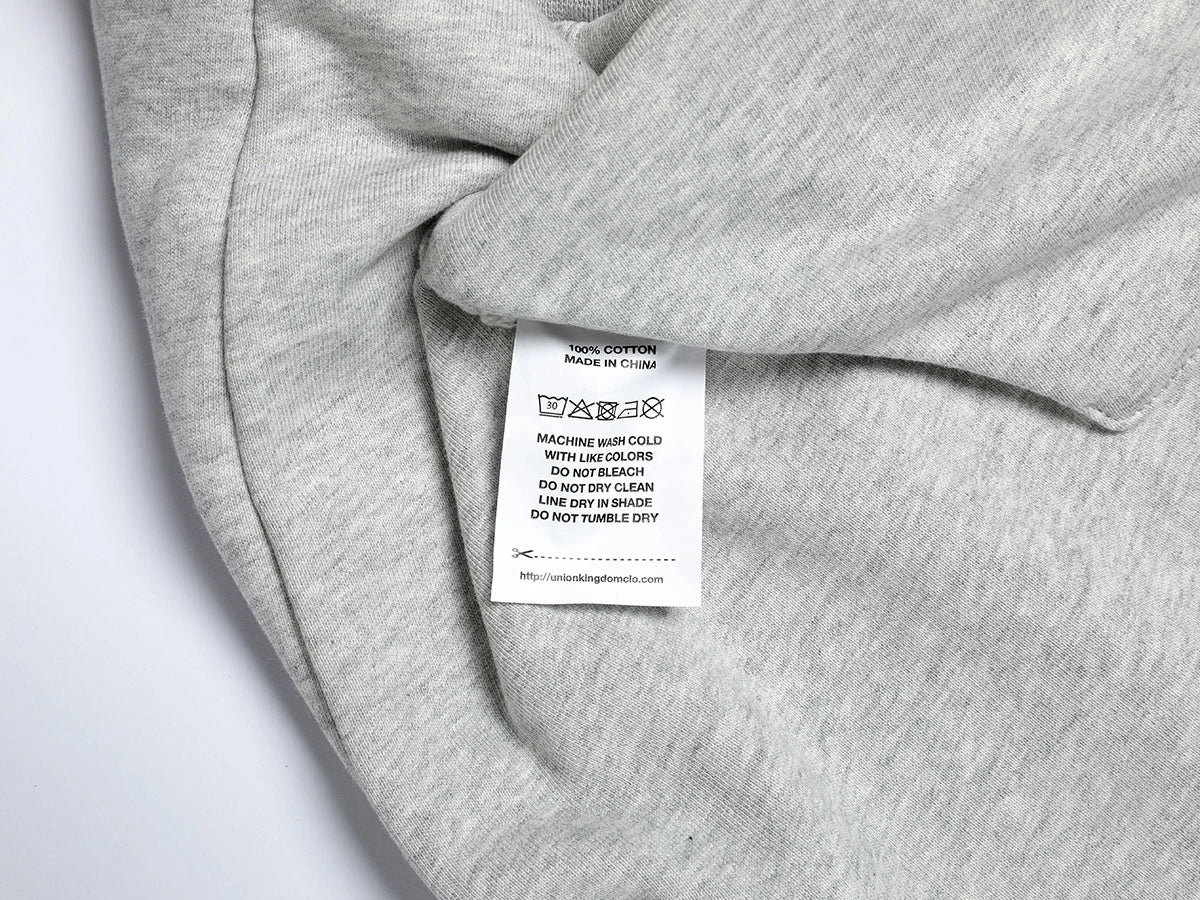 1000 GSM DOUBLE-LAYER 'FLOWER GRAY' HOODIE - Image 6
