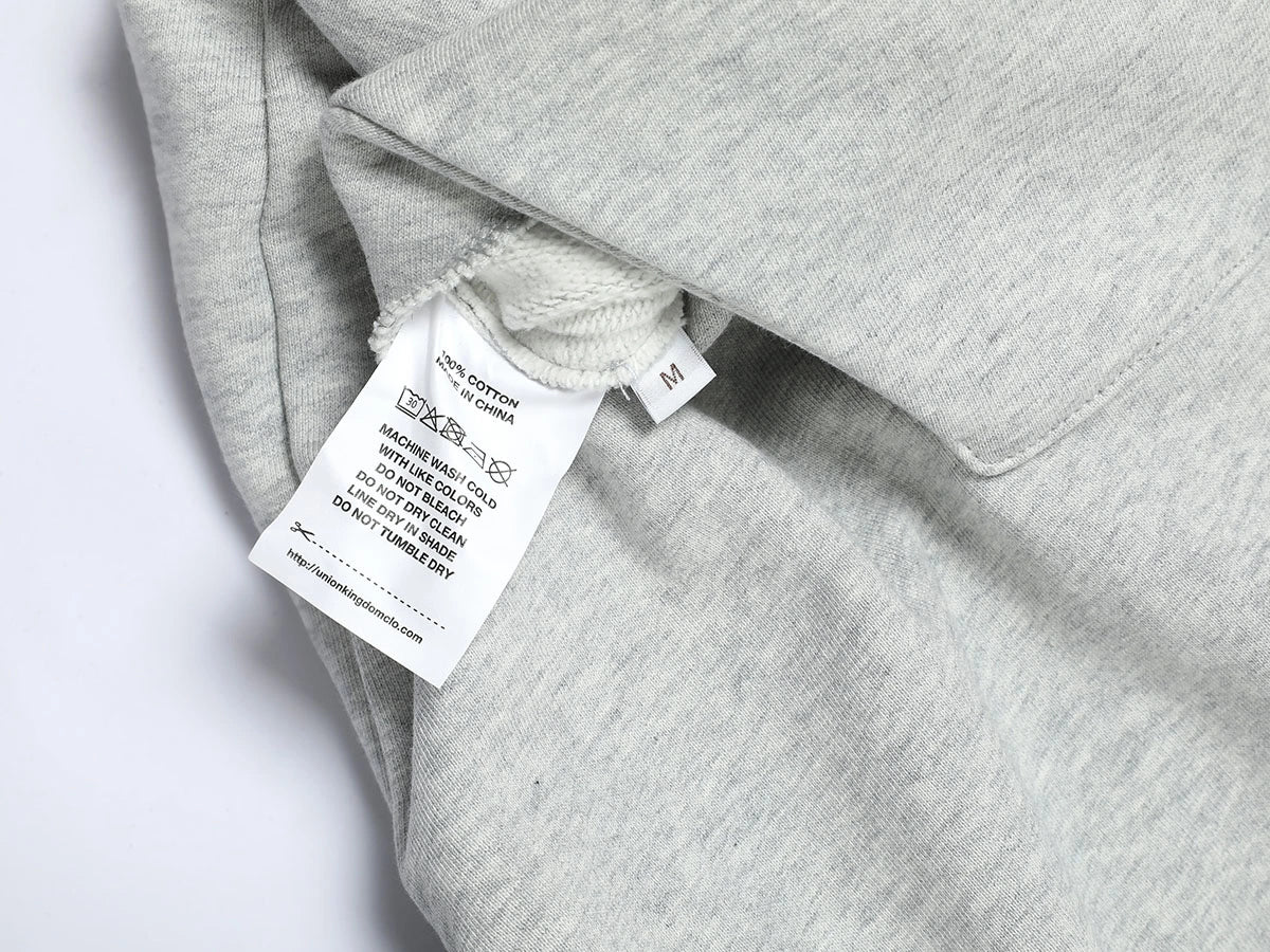 1000 GSM DOUBLE-LAYER 'FLOWER GRAY' HOODIE - Image 7