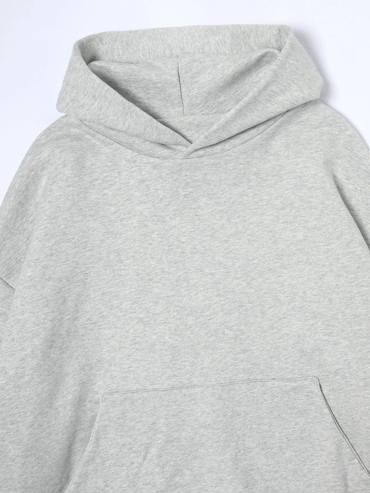 1000 GSM DOUBLE-LAYER 'FLOWER GRAY' HOODIE - Image 8