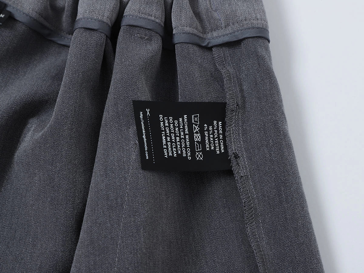LOOSE FIT PLEATED 'GRAY' SHORTS - Image 9